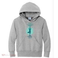 Yoga Woman Tree Kids Hoodie thumb 0