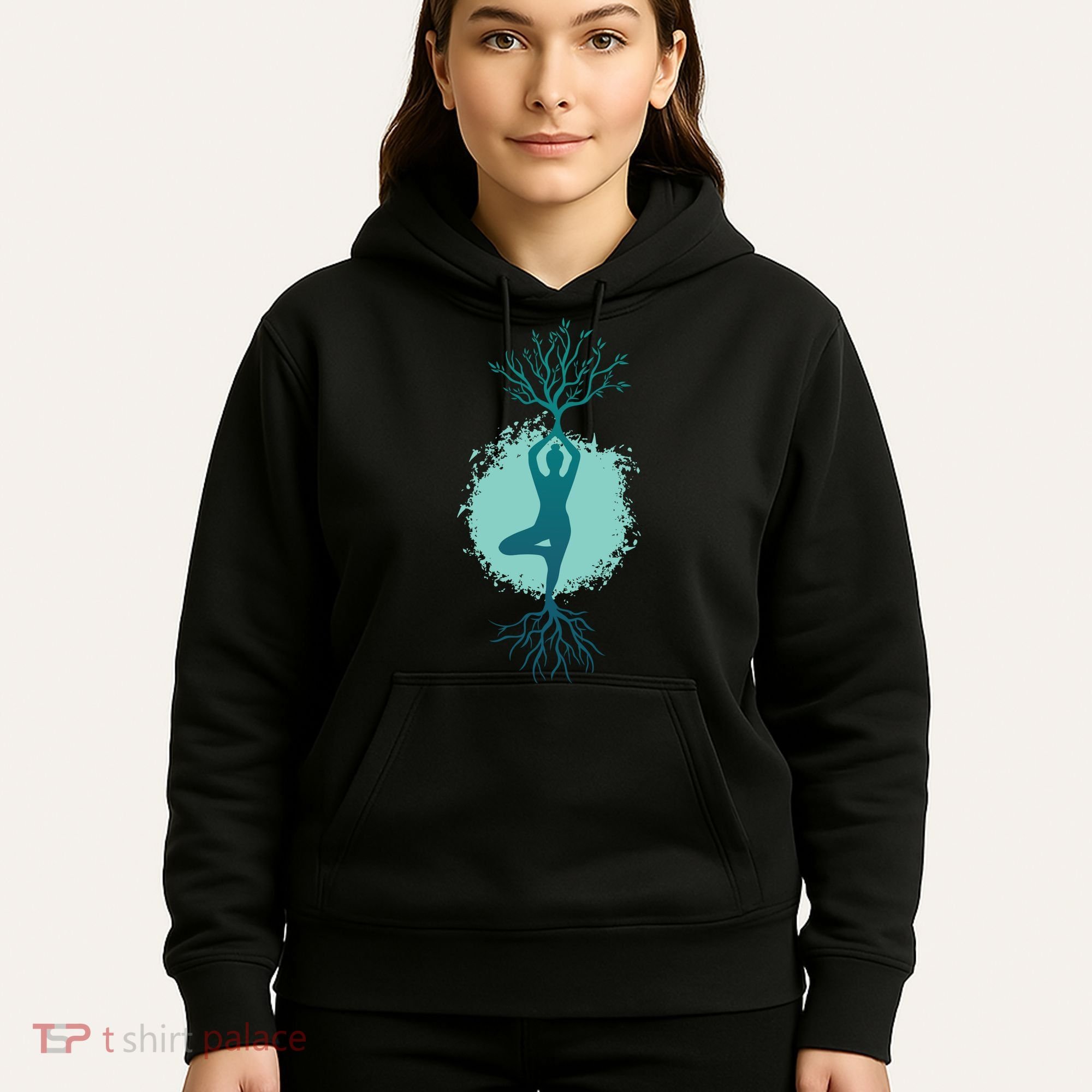 Yoga Woman Tree Hoodie