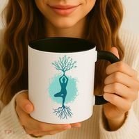 Yoga Woman Tree Coffee Mug thumb 3