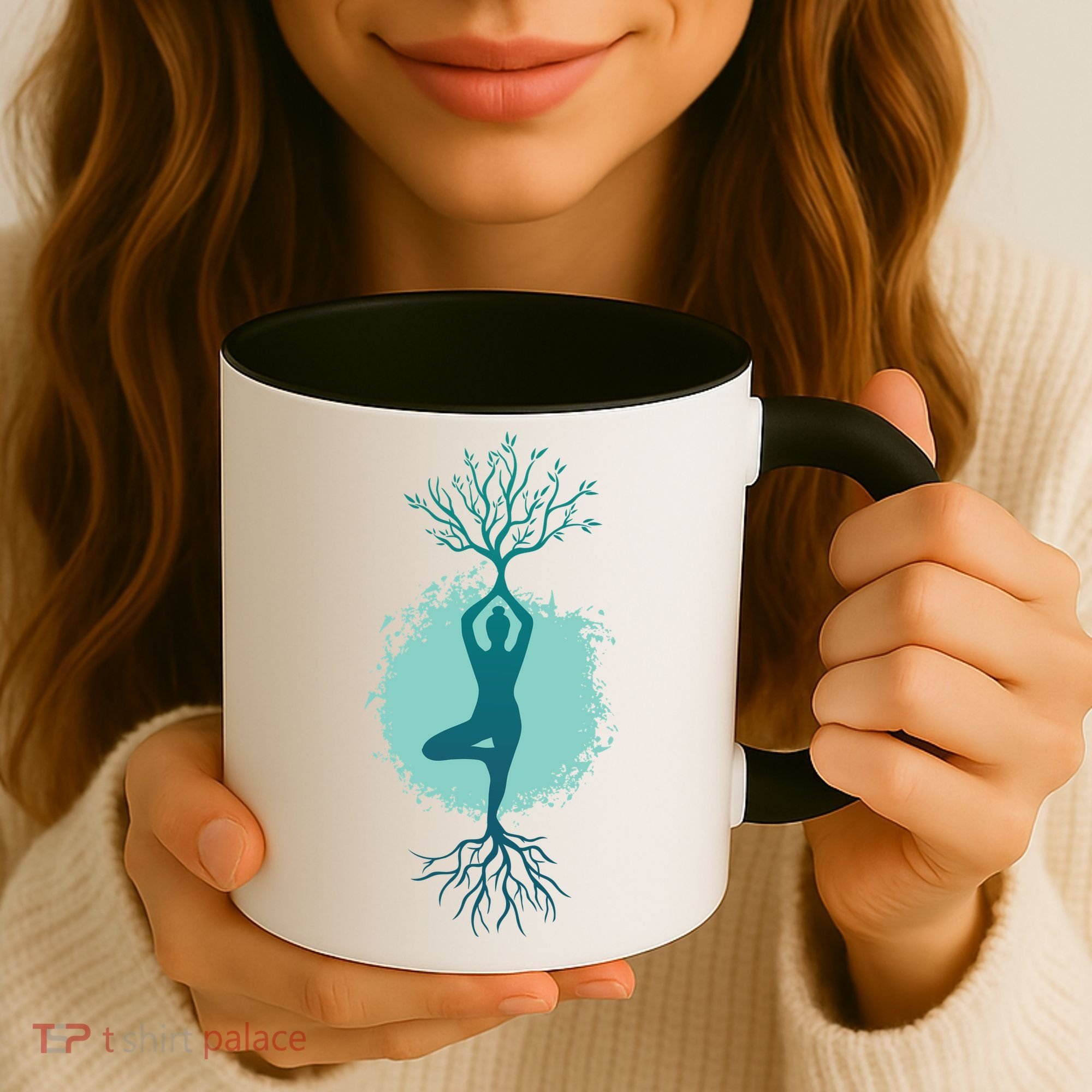 Yoga Woman Tree Coffee Mug