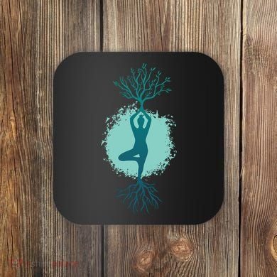 Yoga Woman Tree Coaster