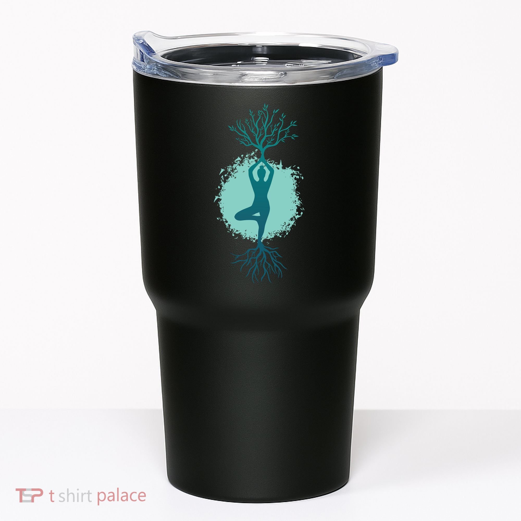 Yoga Woman Tree Tumbler
