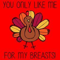 You Only Like Me For The Breasts Funny Turkey Santa Hat thumb 1