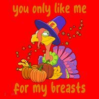You Only Like Me For My Breasts Funny Thanksgiving Turkey Santa Hat thumb 1