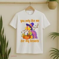 You Only Like Me For My Breasts Funny Thanksgiving Turkey T-Shirt thumb 2