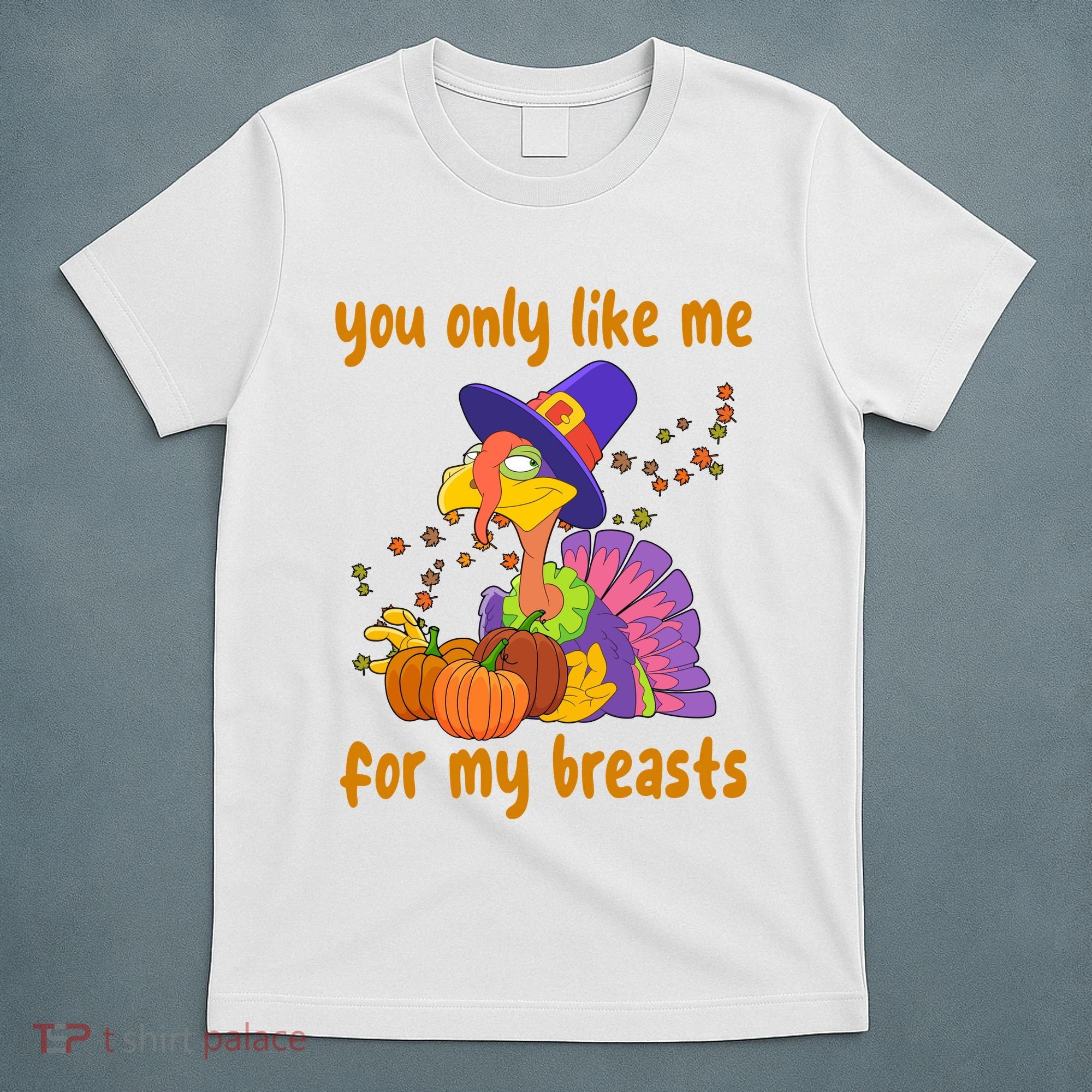 You Only Like Me For My Breasts Funny Thanksgiving Turkey T-Shirt