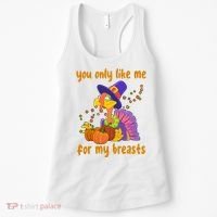 You Only Like Me For My Breasts Funny Thanksgiving Turkey Women's Tank Top thumb 0