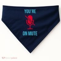 You're On Mute Funny Meme USA-Made Doggie Bandana thumb 0