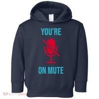You're On Mute Funny Meme Toddler Hoodie thumb 0