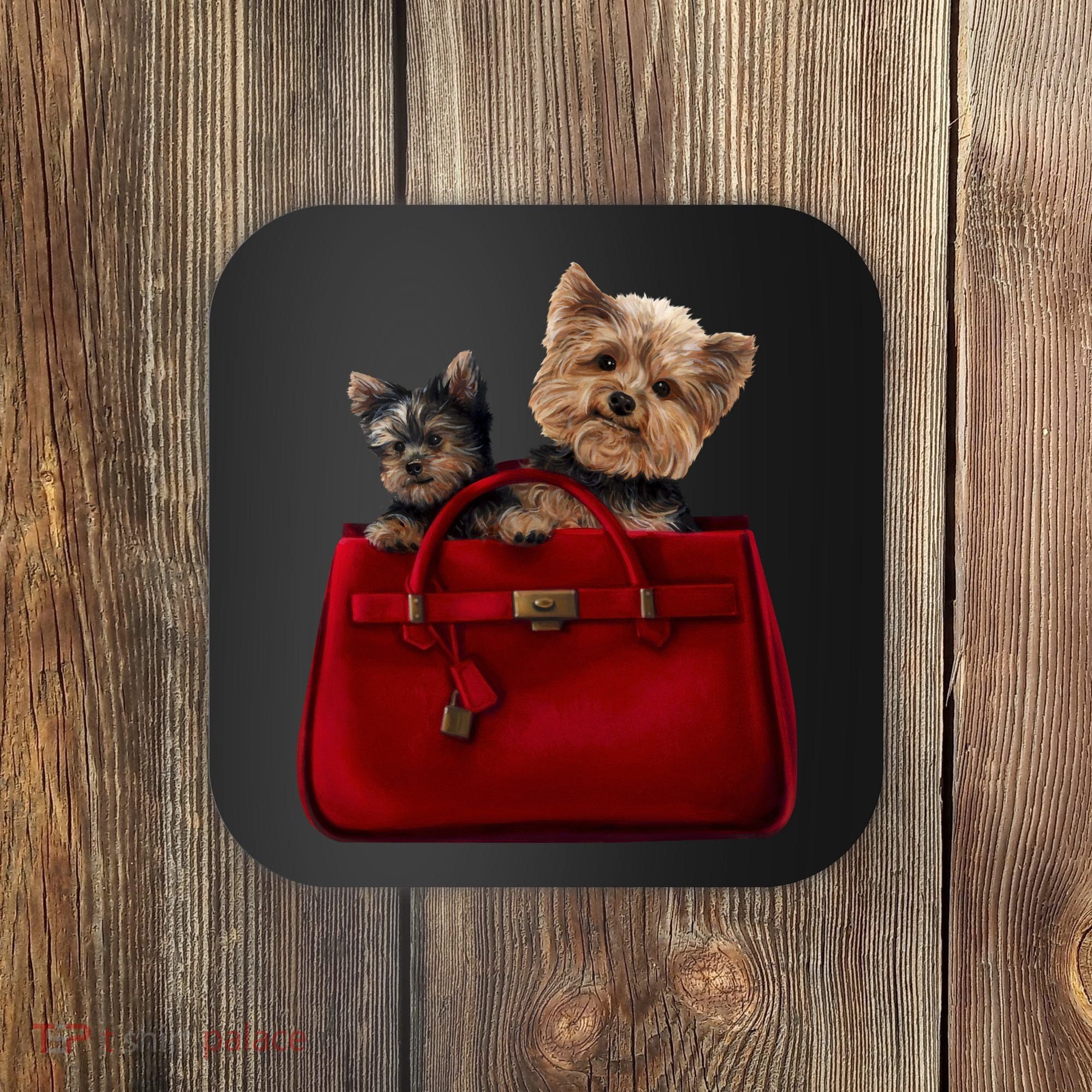 Yorki Dogs in Bag Coaster