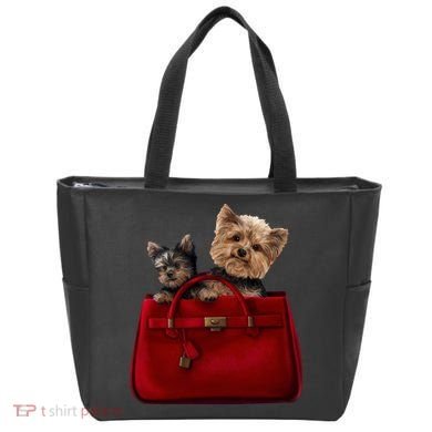 Yorki Dogs in Bag Tote Bag
