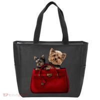 Yorki Dogs in Bag Tote Bag thumb 0