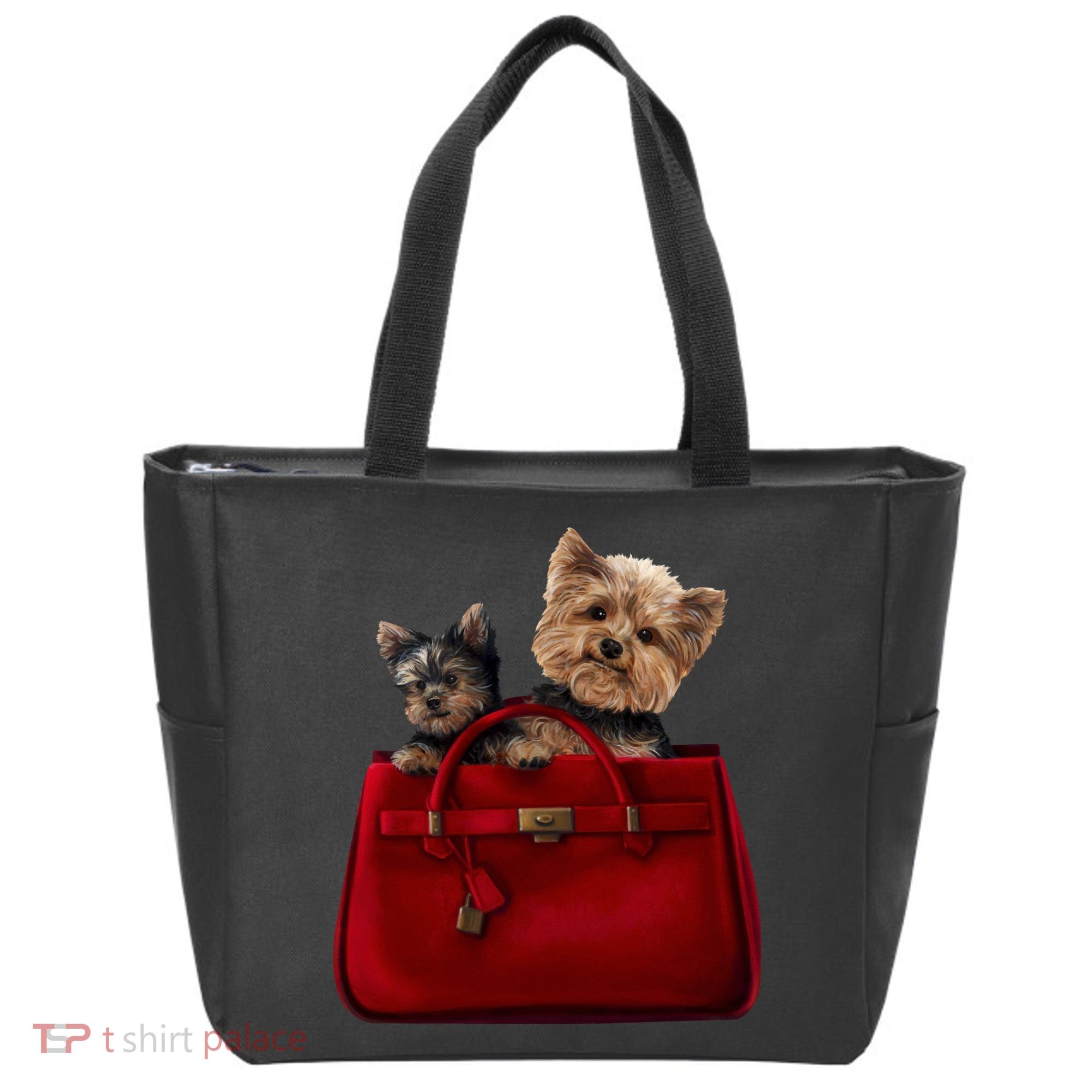 Yorki Dogs in Bag Tote Bag