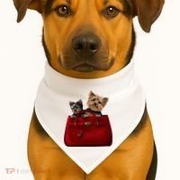 Yorki Dogs in Bag USA-Made Doggie Bandana thumb 1