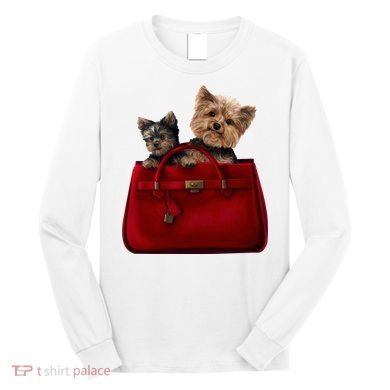 Yorki Dogs in Bag Long Sleeve Shirt