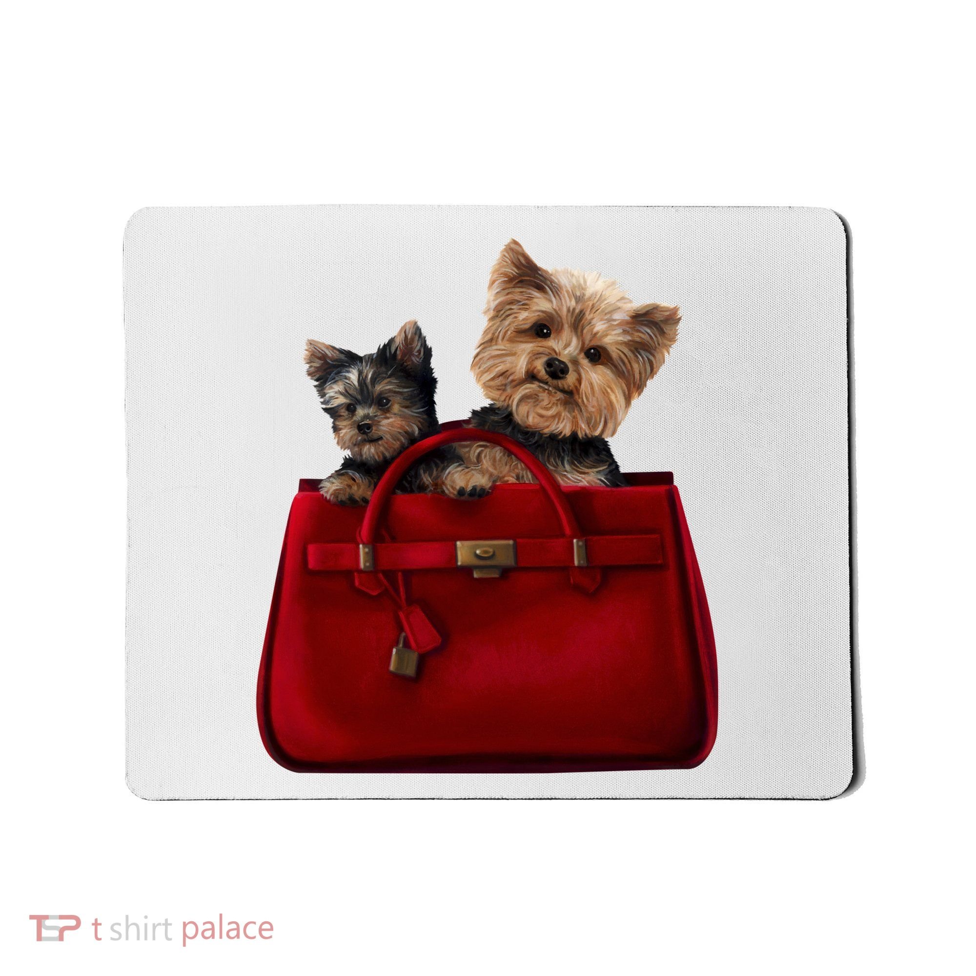 Yorki Dogs in Bag Mousepad