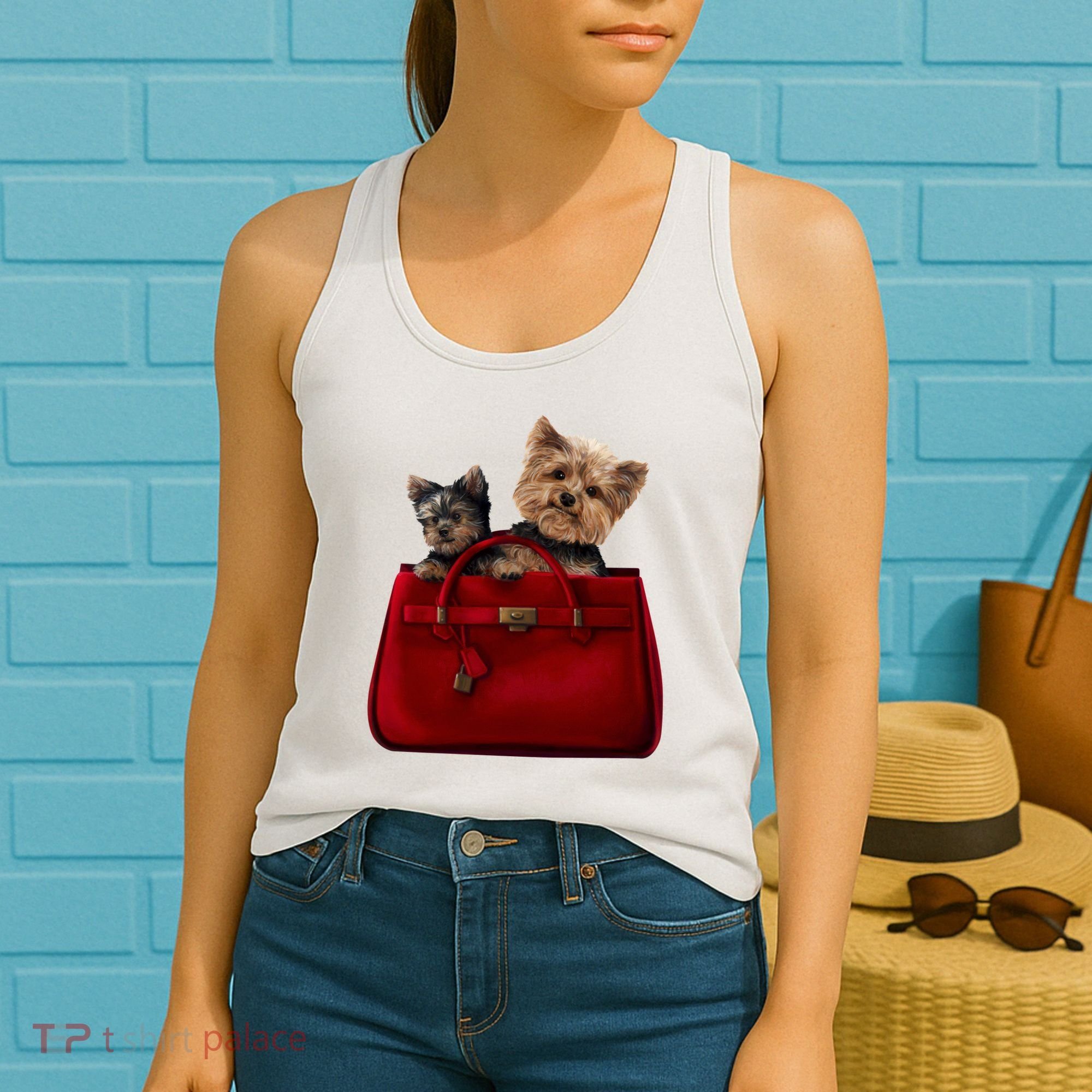 Yorki Dogs in Bag Women's Tank Top