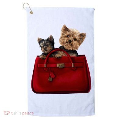 Yorki Dogs in Bag Golf Towel