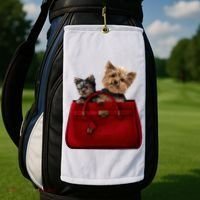 Yorki Dogs in Bag Golf Towel thumb 2