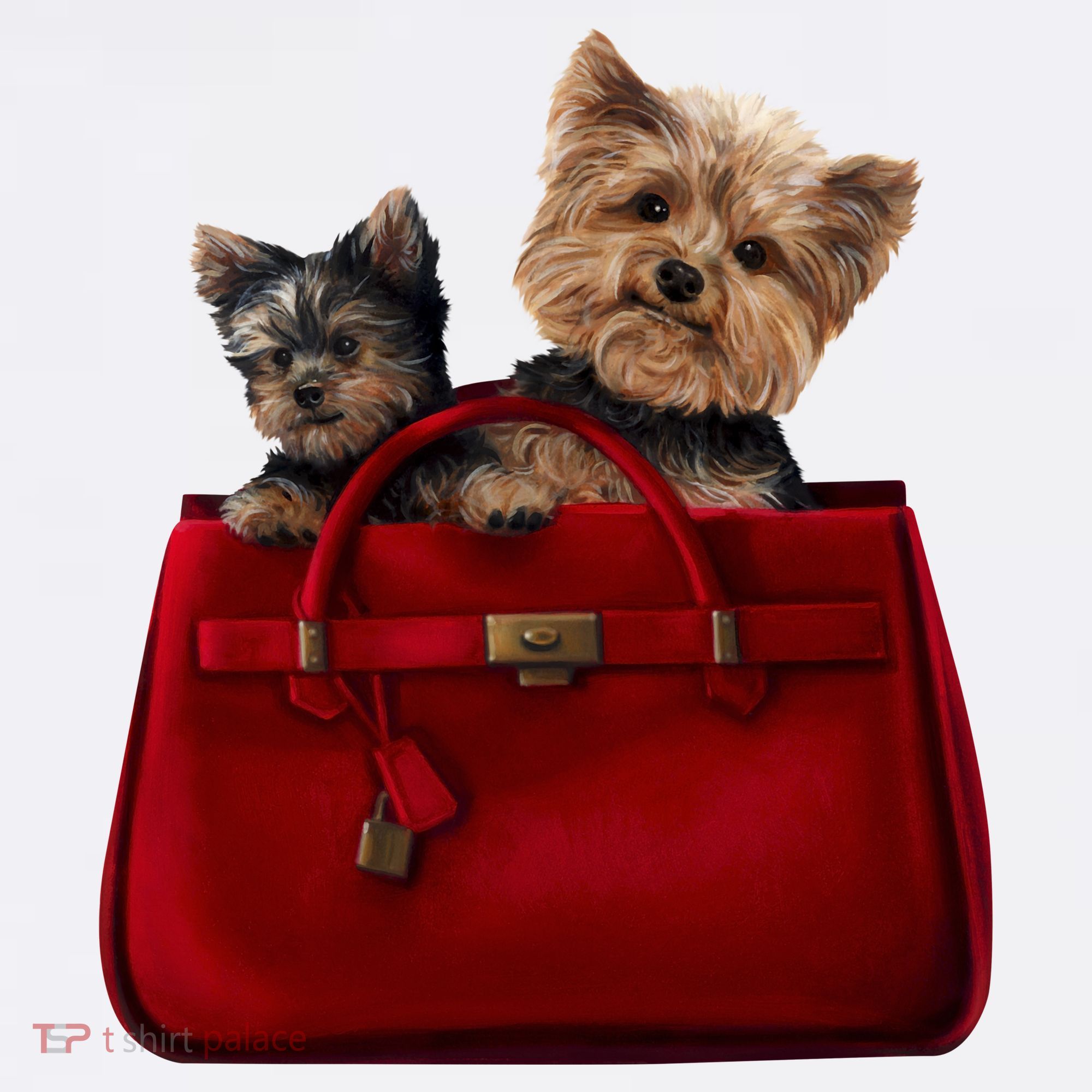 Yorki Dogs in Bag Golf Towel