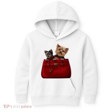 Yorki Dogs in Bag Kids Hoodie