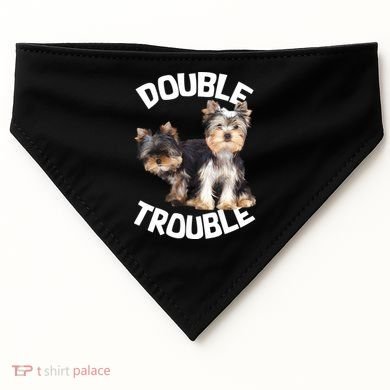 Yorkie Double Trouble USA-Made Doggie Bandana