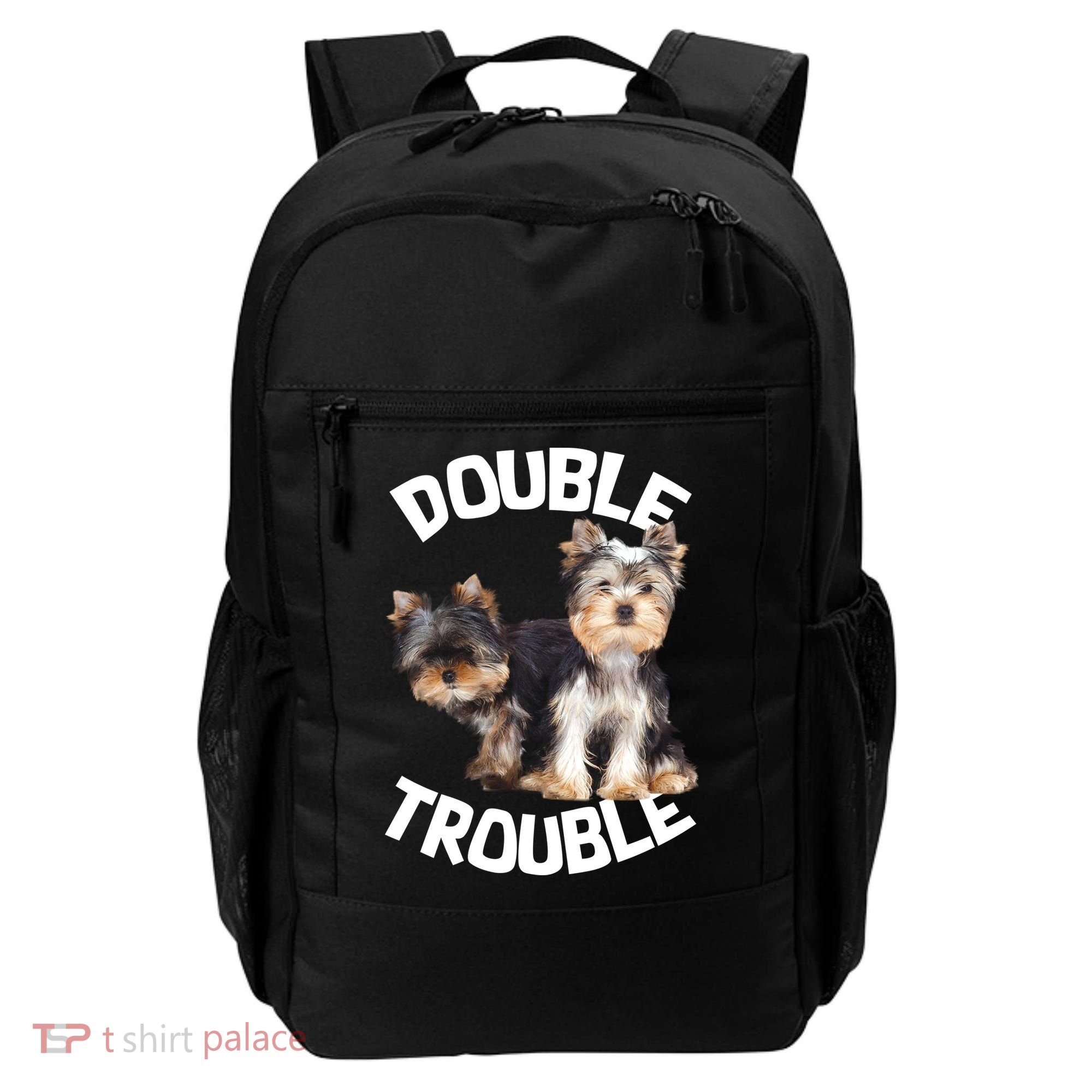 Yorkie Double Trouble Backpack