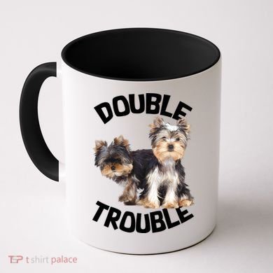 Yorkie Double Trouble Coffee Mug