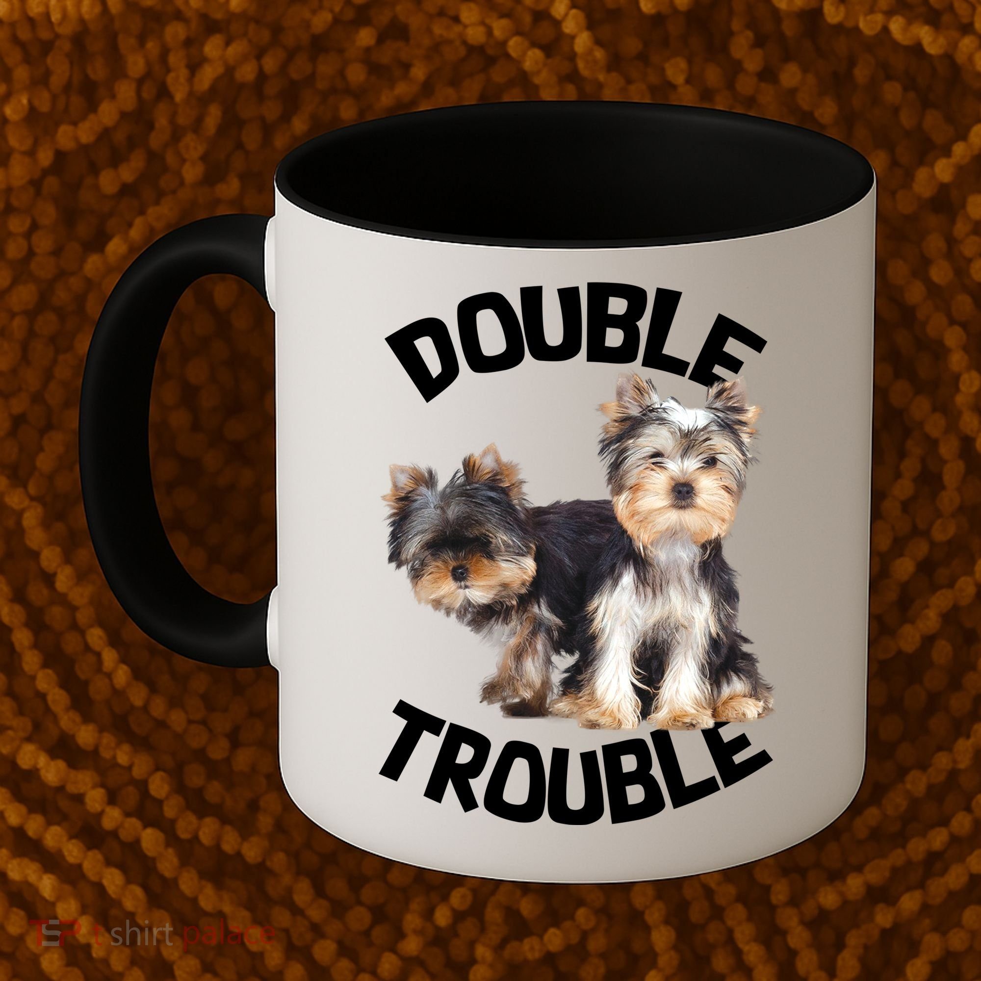 Yorkie Double Trouble Coffee Mug