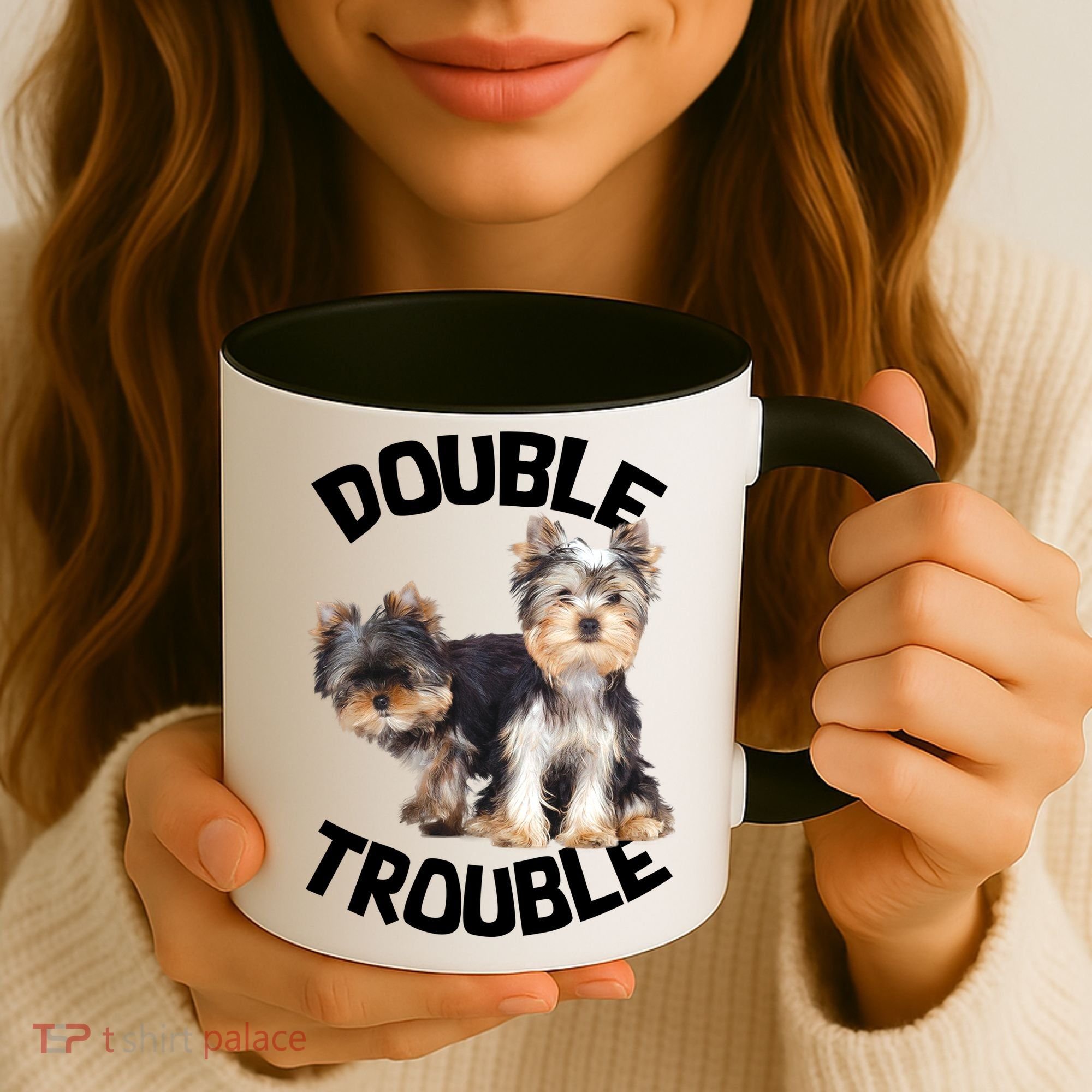 Yorkie Double Trouble Coffee Mug