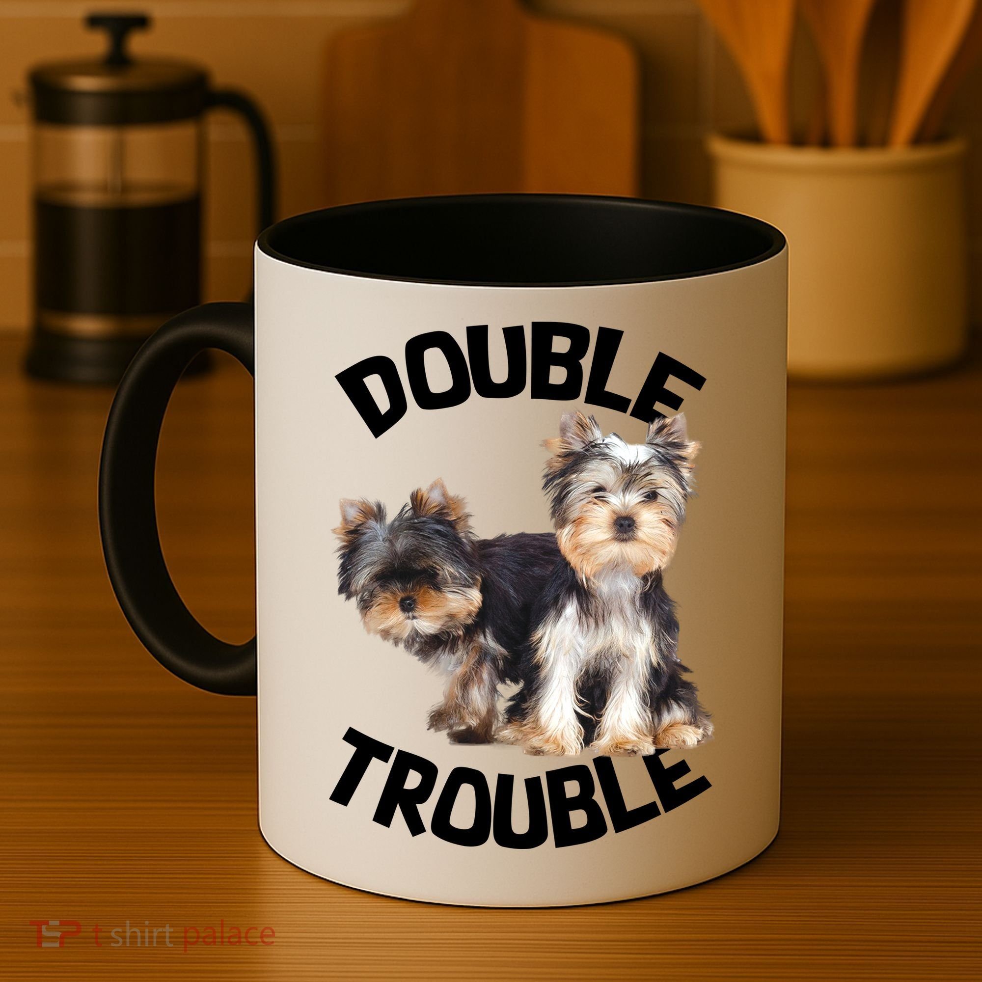 Yorkie Double Trouble Coffee Mug