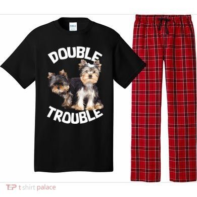 Yorkie Double Trouble Pajama Set