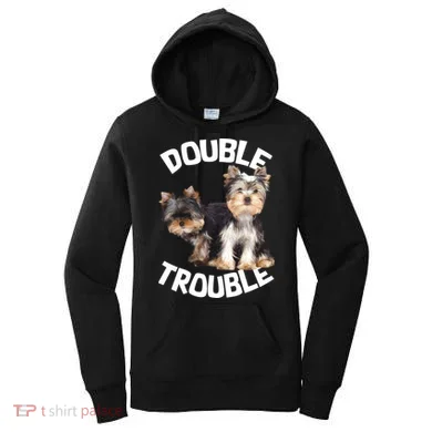 Yorkie Double Trouble Women's Hoodie