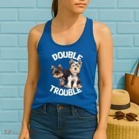 Yorkie Double Trouble Women's Tank Top thumb 2