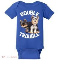 Yorkie Double Trouble Baby Bodysuit thumb 0