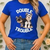 Yorkie Double Trouble Women's T-Shirt thumb 2