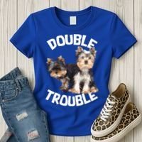 Yorkie Double Trouble Women's T-Shirt thumb 3