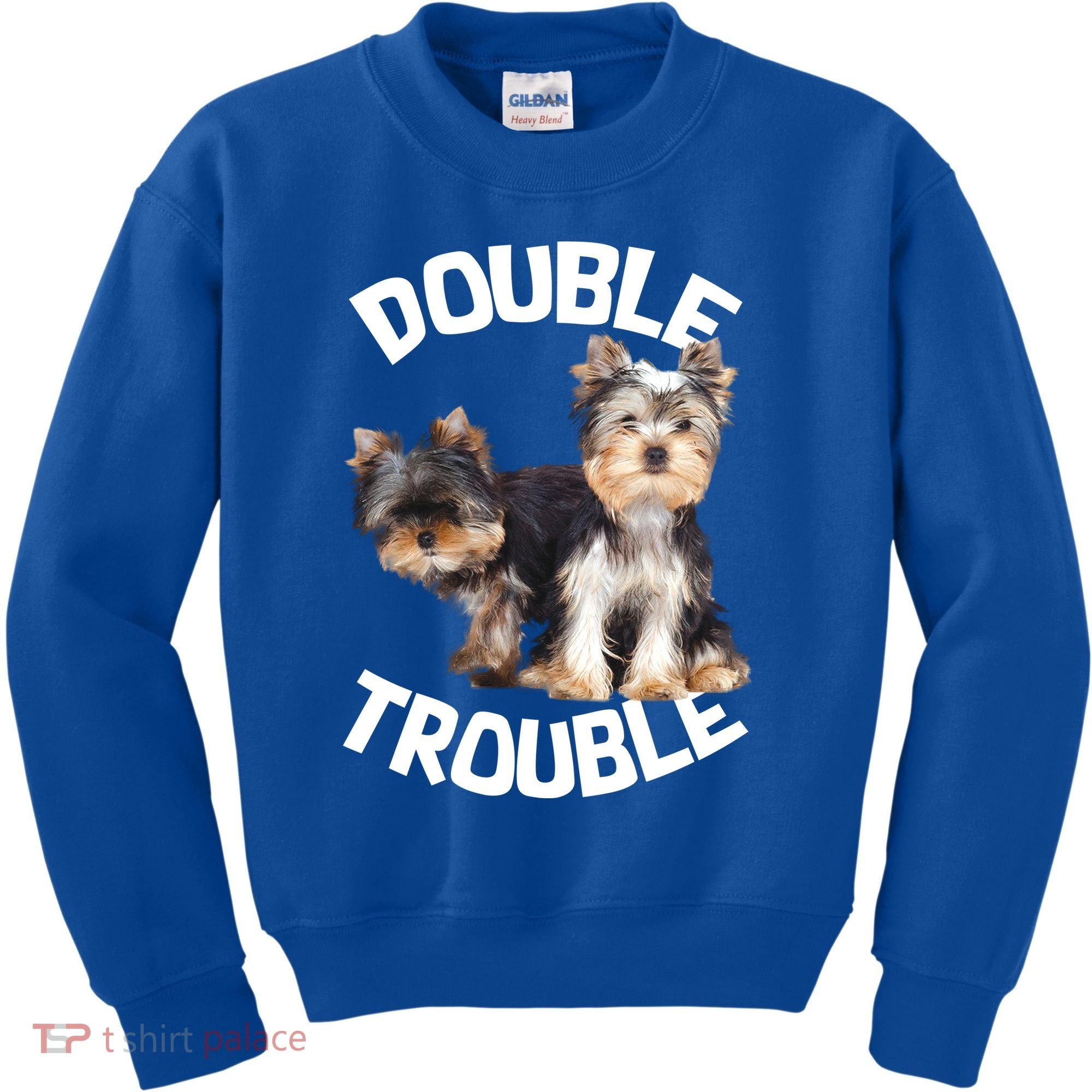 Yorkie Double Trouble Kids Sweatshirt