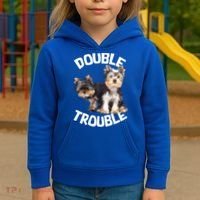 Yorkie Double Trouble Kids Hoodie thumb 3