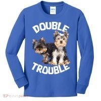 Yorkie Double Trouble Kids Long Sleeve Shirt thumb 0
