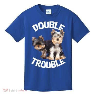 Yorkie Double Trouble Kids T-Shirt