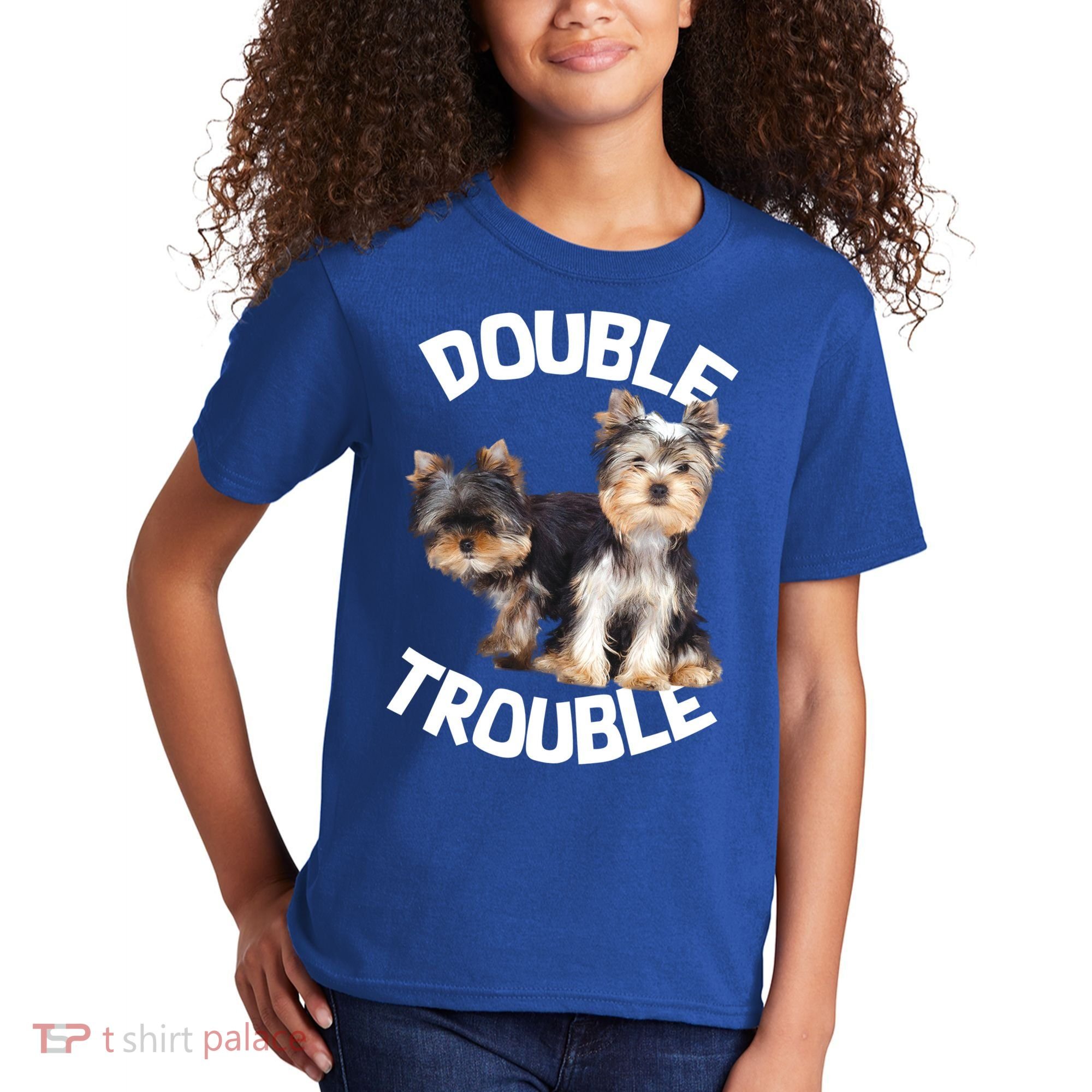 Yorkie Double Trouble Kids T-Shirt
