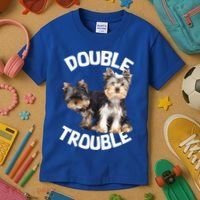 Yorkie Double Trouble Kids T-Shirt thumb 3