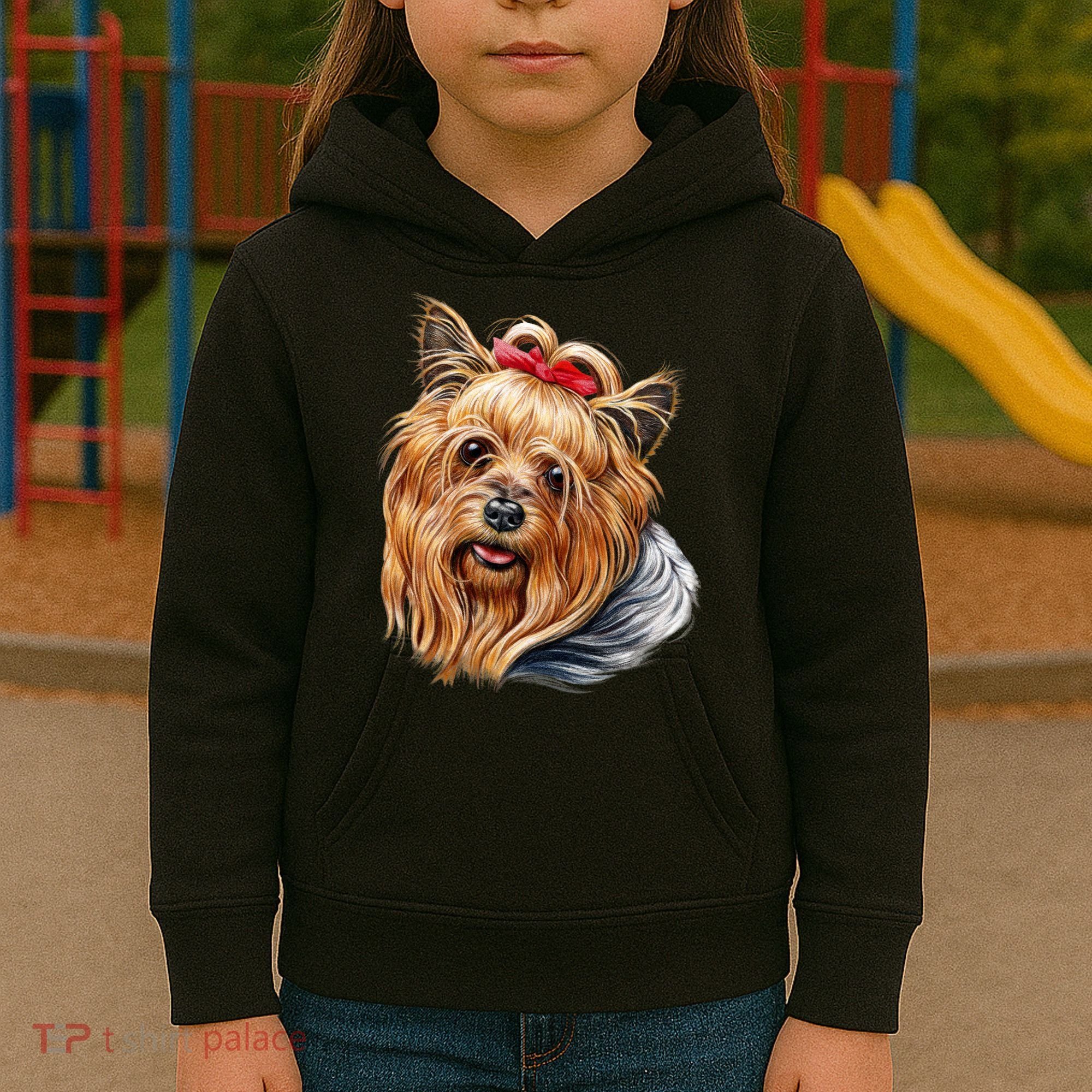 Yorkie Girl Kids Hoodie