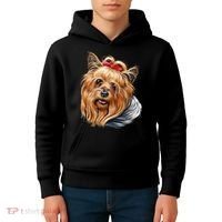 Yorkie Girl Kids Hoodie thumb 4