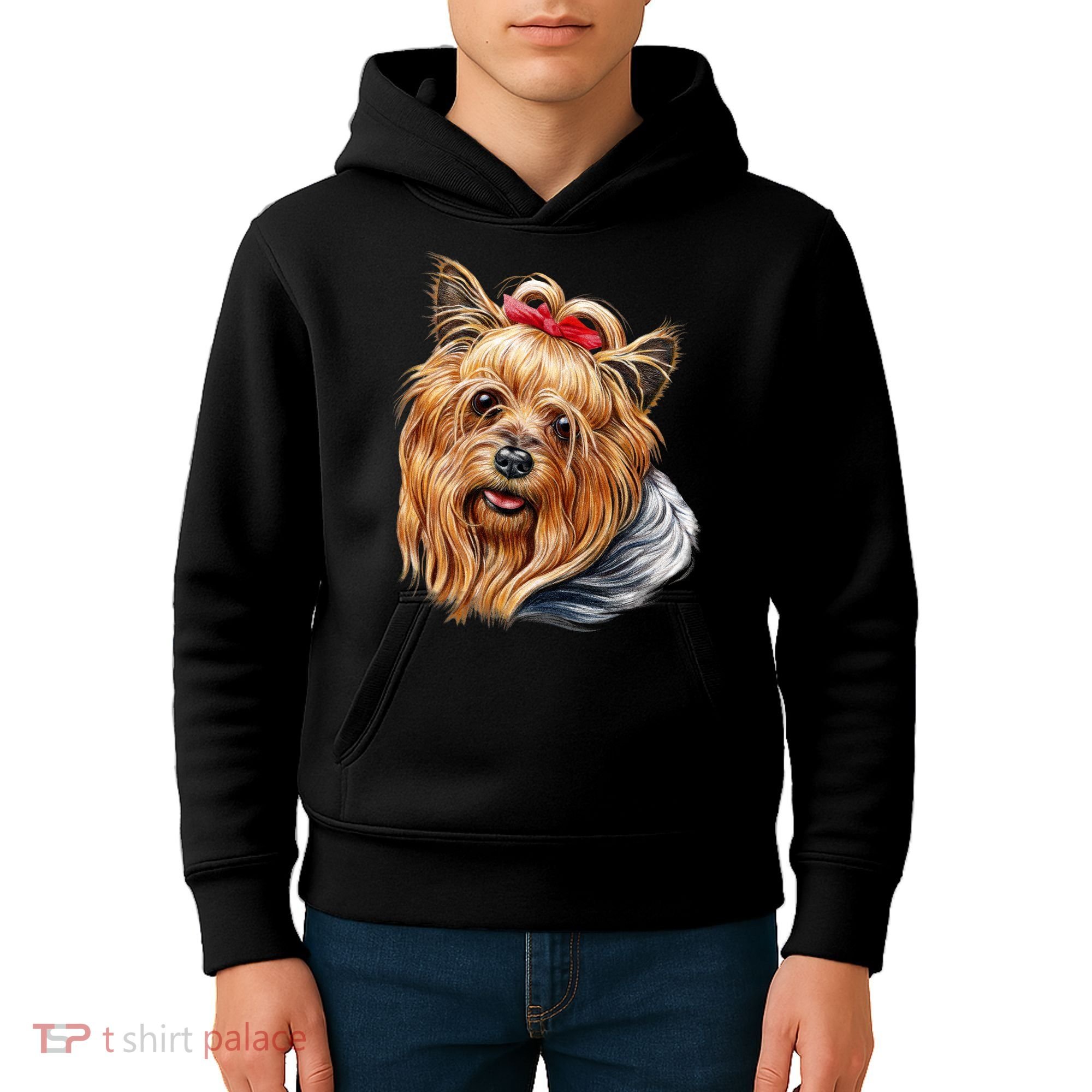Yorkie Girl Kids Hoodie
