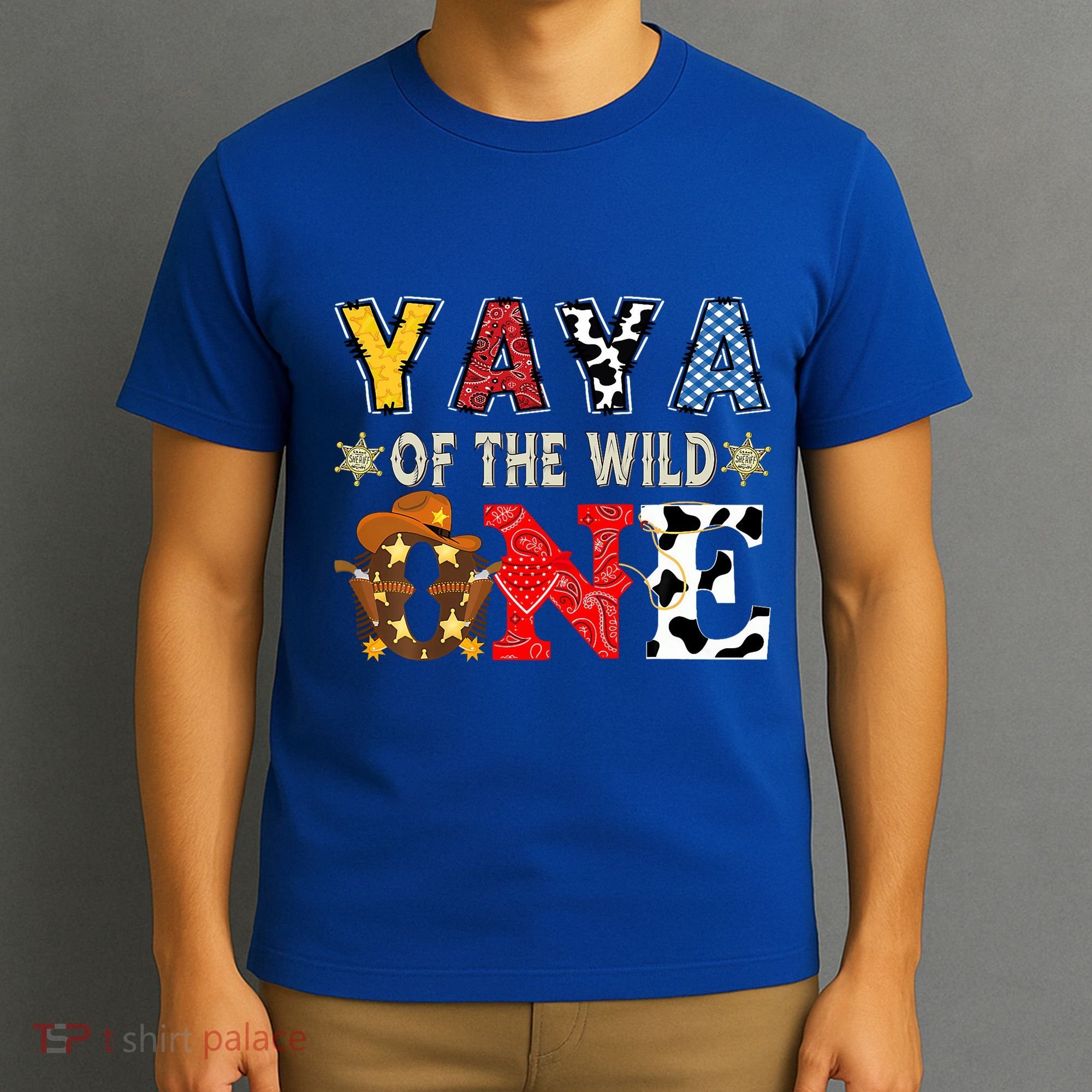 Yaya Of The Wild One 1st Birthday Western Cowboy T-Shirt