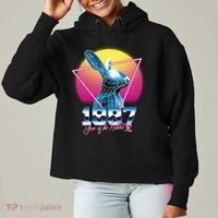 Year Of The Rabbit – Chinese Zodiac – Synthwave Style Ladies Heavyweight Boxy Pullover Hoodie thumb 0