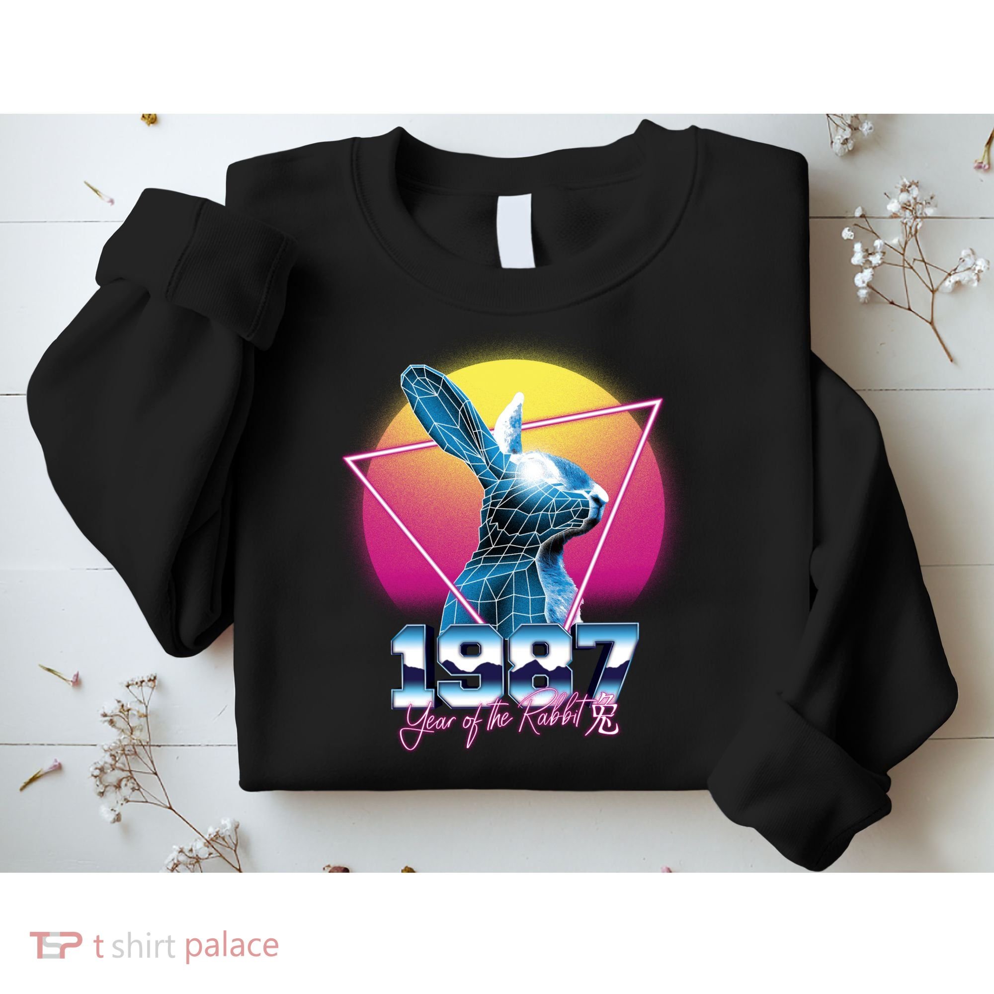 Year Of The Rabbit – Chinese Zodiac – Synthwave Style Sweatshirt