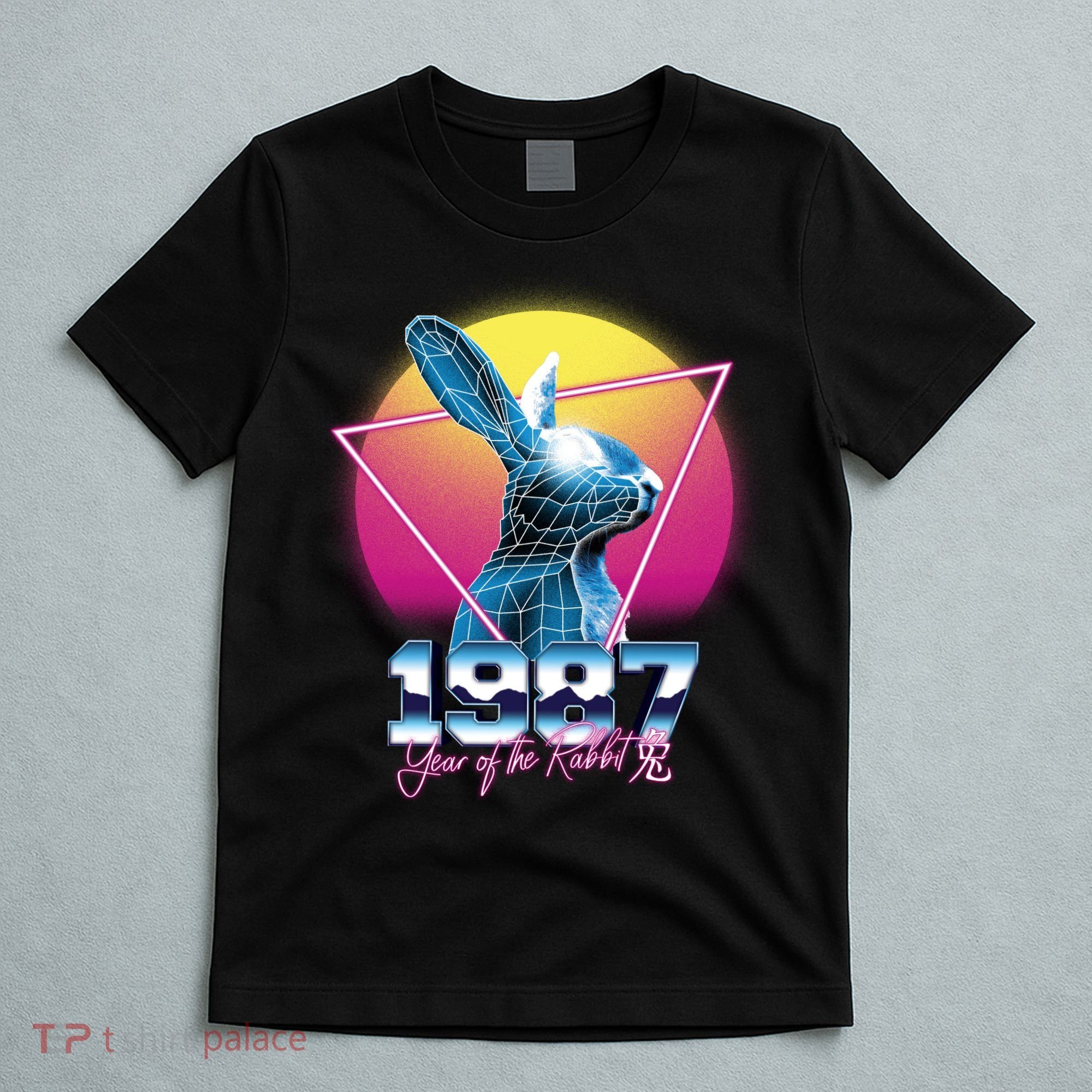 Year Of The Rabbit – Chinese Zodiac – Synthwave Style T-Shirt